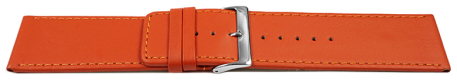 Watch strap genuine leather orange 30mm