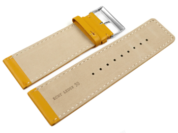 Watch strap genuine leather Mustard 30mm