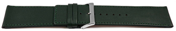 Watch strap genuine leather dark green 30mm