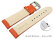 Quick release Watch Strap Genuine leather smooth orange wN 18mm 20mm 22mm 24mm 26mm