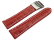 Watch Strap Deployment clasp leather Croco stamp red wN 18mm 20mm 22mm 24mm 26mm