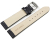 Watch strap - Genuine leather - Croco print - black white stitch
