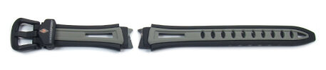 Watch strap Casio f. CHF-100-1 ,CHF-100J-1 ,CHR-100, rubber, black/light grey
