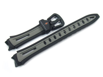 Watch strap Casio f. CHF-100-1 ,CHF-100J-1 ,CHR-100, rubber, black/light grey