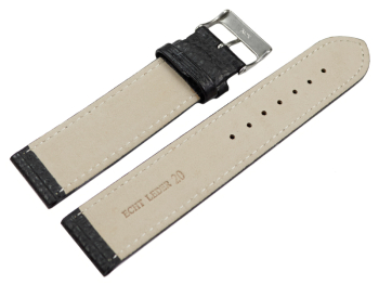 Watch strap soft leather grained black 12mm 14mm 16mm 18mm 20mm 22mm