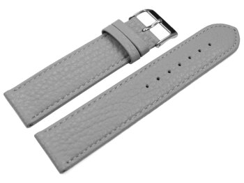 Watch strap soft leather grained light gray 12mm 14mm 16mm 18mm 20mm 22mm