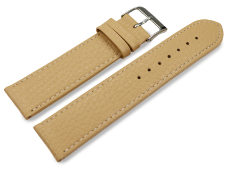 Watch strap soft leather grained vanilla 12mm 14mm 16mm...