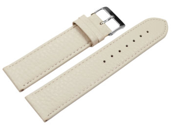 Watch strap soft leather grained cream 12mm 14mm 16mm 18mm 20mm 22mm