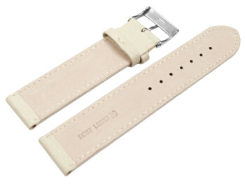 Watch strap soft leather grained cream 12mm 14mm 16mm 18mm 20mm 22mm