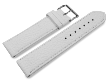 Watch strap soft leather grained white 12mm 14mm 16mm...