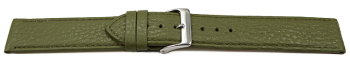 Watch strap soft leather grained olive 12mm 14mm 16mm 18mm 20mm 22mm