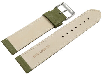 Watch strap soft leather grained olive 12mm 14mm 16mm 18mm 20mm 22mm