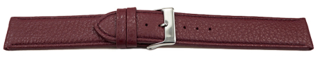 Watch strap soft leather grained bordeaux 12mm 14mm 16mm 18mm 20mm 22mm