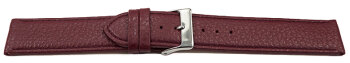 Watch strap soft leather grained bordeaux 12mm 14mm 16mm...