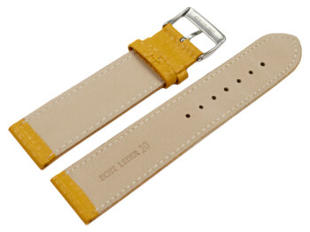 Watch strap soft leather grained mustard 12mm 14mm 16mm 18mm 20mm 22mm