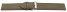 Watch strap soft leather grained taupe 18mm Steel