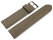 Watch strap soft leather grained taupe 18mm Steel