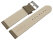 Watch strap soft leather grained taupe 18mm Steel