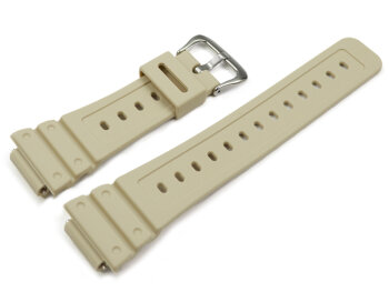 Genuine Casio Cream Colored Resin Watch Strap for GA-2100-5A