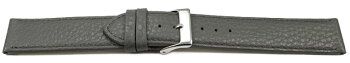 XL Watch strap soft leather grained dark gray 12mm 14mm 16mm 18mm 20mm 22mm