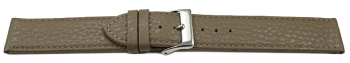 XL Watch strap soft leather grained taupe 12mm 14mm 16mm...