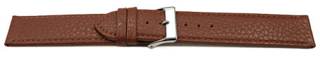 XL Watch strap soft leather grained light brown 12mm 14mm 16mm 18mm 20mm 22mm