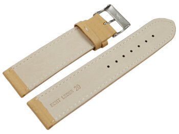 XL Watch strap soft leather grained vanilla 12mm 14mm 16mm 18mm 20mm 22mm
