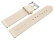 XL Watch strap soft leather grained cream 12mm 14mm 16mm 18mm 20mm 22mm