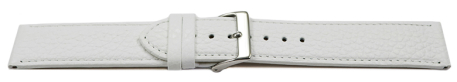 XL Watch strap soft leather grained white 12mm 14mm 16mm 18mm 20mm 22mm