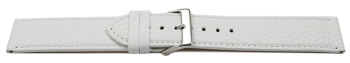 XL Watch strap soft leather grained white 12mm 14mm 16mm...