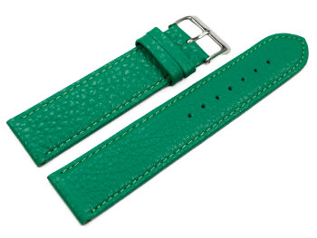XL Watch strap soft leather grained green 12mm 14mm 16mm...