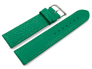 XL Watch strap soft leather grained green 12mm 14mm 16mm 18mm 20mm 22mm