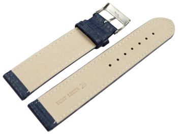 XL Watch strap soft leather grained dark blue 12mm 14mm 16mm 18mm 20mm 22mm