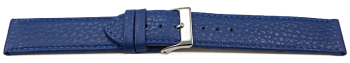 XL Watch strap soft leather grained navy blue 12mm 14mm...