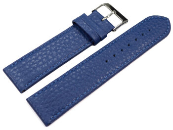 XL Watch strap soft leather grained navy blue 12mm 14mm 16mm 18mm 20mm 22mm