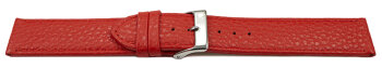 XL Watch strap soft leather grained red 12mm 14mm 16mm...