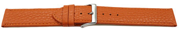 XL Watch strap soft leather grained orange 12mm 14mm 16mm...
