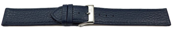 XXL Watch strap soft leather grained dark blue 14mm 16mm 18mm 20mm 22mm 24mm