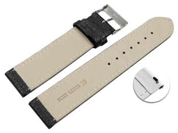 Quick release Watch strap soft leather grained black 12mm 14mm 16mm 18mm 20mm 22mm