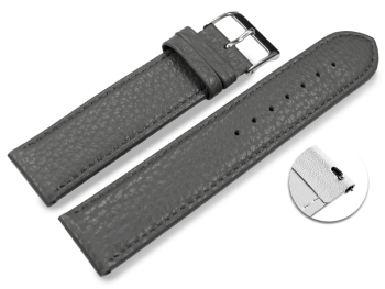 Quick release Watch strap soft leather grained dark gray 12mm 14mm 16mm 18mm 20mm 22mm