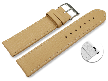 Quick release Watch strap soft leather grained vanilla...