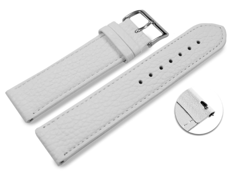 Quick release Watch strap soft leather grained white 12mm...