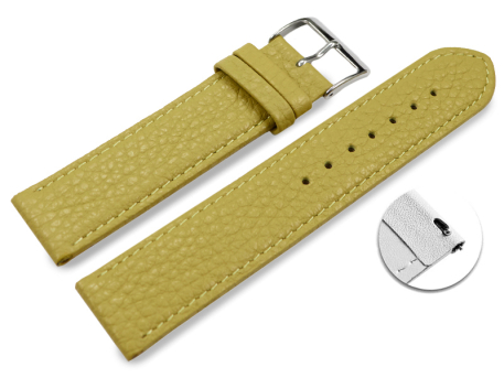 Quick release Watch strap soft leather grained lime 12mm...