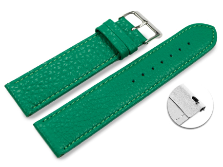 Quick release Watch strap soft leather grained green 12mm...