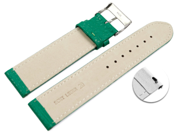 Quick release Watch strap soft leather grained green 12mm 14mm 16mm 18mm 20mm 22mm