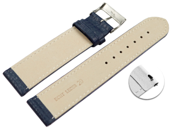 Quick release Watch strap soft leather grained dark blue 12mm 14mm 16mm 18mm 20mm 22mm