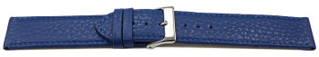 Quick release Watch strap soft leather grained navy blue...