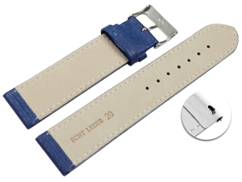 Quick release Watch strap soft leather grained navy blue 12mm 14mm 16mm 18mm 20mm 22mm