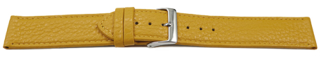 Quick release Watch strap soft leather grained mustard 12mm 14mm 16mm 18mm 20mm 22mm