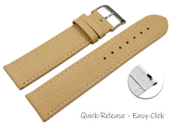 XL Quick release Watch strap soft leather grained vanilla 12mm 14mm 16mm 18mm 20mm 22mm